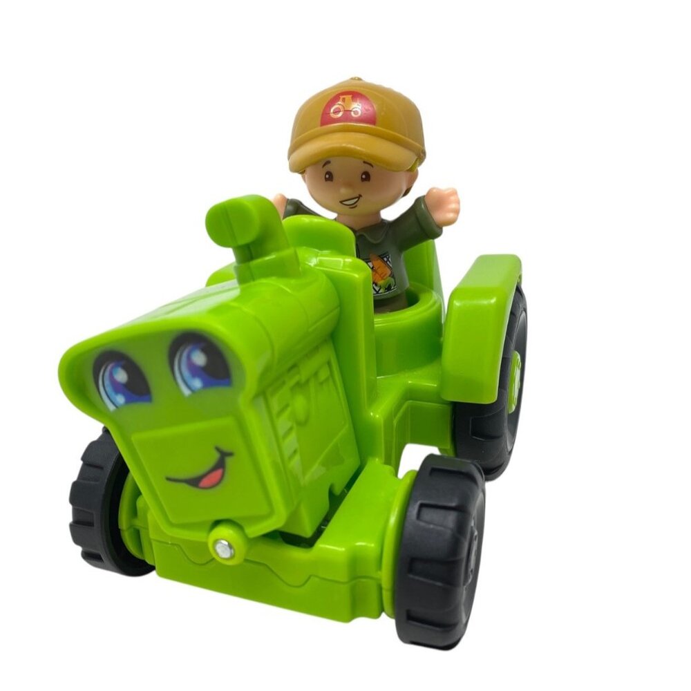 Fisher‎ Price Little People Helpful Harvester Green Tractor w/ Removable Figure